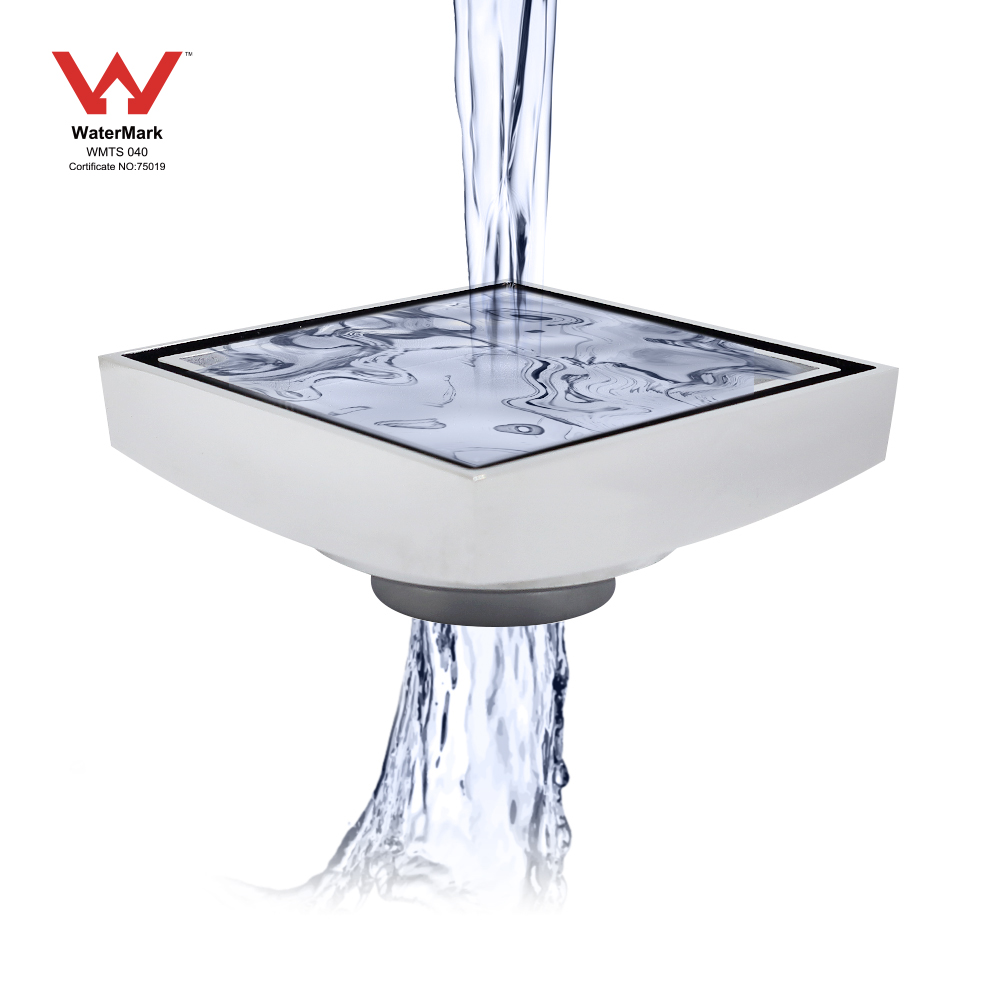 GUIDA 761050 76105001 Bonne qualité Égout de sol en laiton carré pour salle de bain avec sortie de 44MM et grille de filtre en acier inoxydable